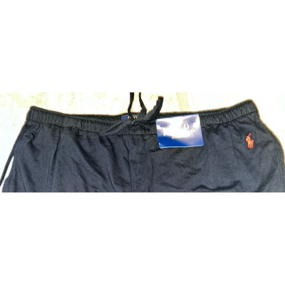 New POLO RALPH Sleep Lauren Size Large Black Pony Logo Men's Jogger Pants - Picture 3 of 5